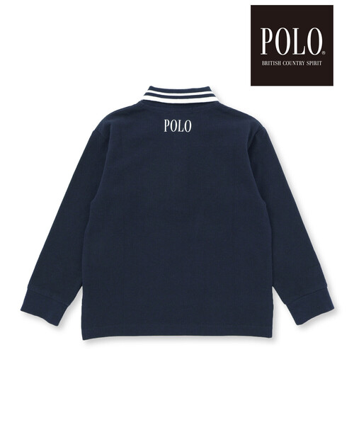 SLAP SLIP(スラップスリップ)の「【POLO BCS(ポロ・ビーシーエス)×SLAP SLIPコラボ】【お揃い】無地ボーダーライン襟ポロシャツ(80~130cm)(ポロシャツ・キッズ・ネイビー/ブラック系その他・110cm/90cm/100cm/120cm/80cm/130cm)」の8枚目の写真
