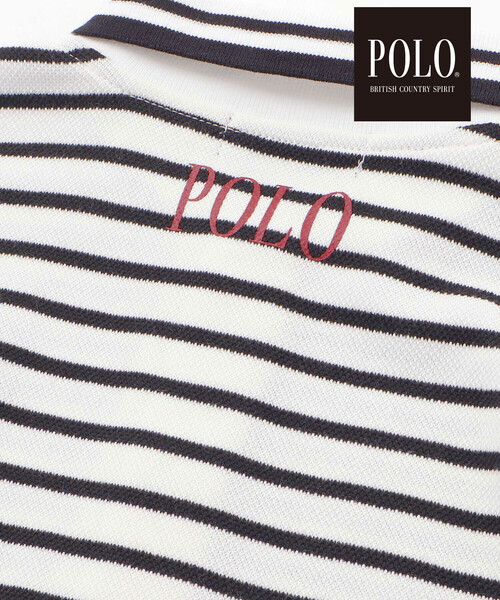 SLAP SLIP(スラップスリップ)の「【POLO BCS(ポロ・ビーシーエス)×SLAP SLIPコラボ】【お揃い】無地ボーダーライン襟ポロシャツ(80~130cm)(ポロシャツ・キッズ・ネイビー/ブラック系その他・110cm/90cm/100cm/120cm/80cm/130cm)」の6枚目の写真