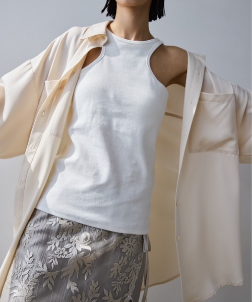 AIC.（エーアイシー）の「パッド付きエッジカーブアメスリタンクトップ（タンクトップ・レディース・ブラック/オフホワイト・FREE）」の14枚目の写真