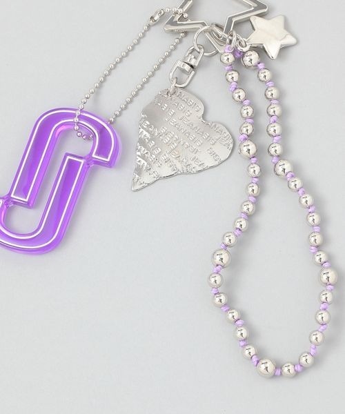 JEANASIS(ジーナシス)の「BIGロゴチャームストラップ/284149(キーホルダー・レディース・オレンジ/パープル/クリア/ブラック・FREE)」の9枚目の写真