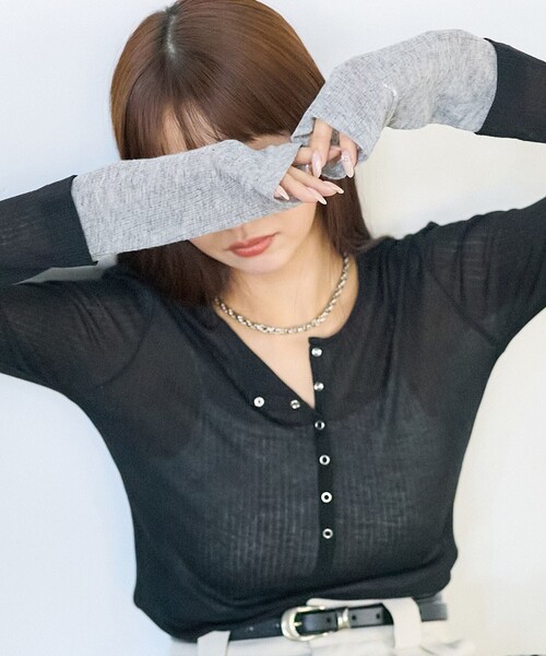 PUBLUX（パブリュクス）の「PUBLUX/パブリュクス 袖配色 ヘンリー