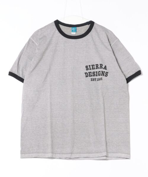 SIERRA DESIGNS（シェラデザイン）の「★日本製★【SIERRA DESIGNS】Good On x SIERRA DESIGNS EST.1965  RINGER TEE（Tシャツ/カットソー・メンズ・グレー/アッシュ/ナチュラル・SMALL/LARGE/X-LARGE/MEDIUM）」の2枚目の写真