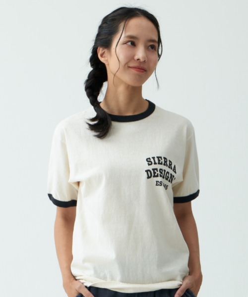 SIERRA DESIGNS（シェラデザイン）の「★日本製★【SIERRA DESIGNS】Good On x SIERRA DESIGNS EST.1965  RINGER TEE（Tシャツ/カットソー・メンズ・グレー/アッシュ/ナチュラル・SMALL/LARGE/X-LARGE/MEDIUM）」の3枚目の写真