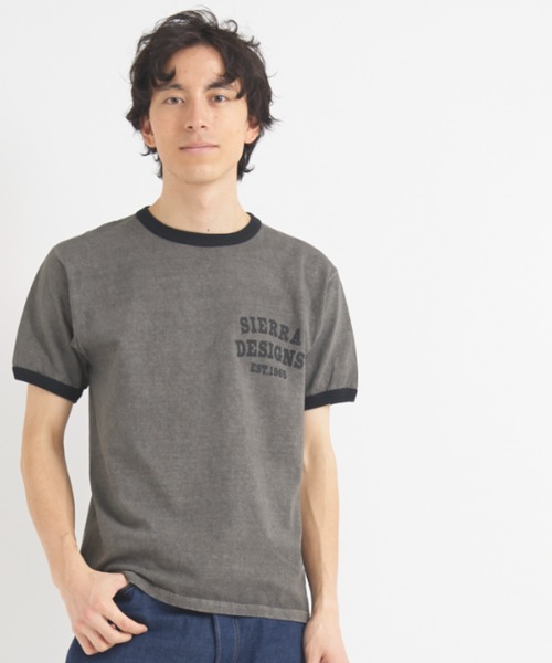 SIERRA DESIGNS（シェラデザイン）の「★日本製★【SIERRA DESIGNS】Good On x SIERRA DESIGNS EST.1965  RINGER TEE（Tシャツ/カットソー・メンズ・グレー/アッシュ/ナチュラル・SMALL/LARGE/X-LARGE/MEDIUM）」の6枚目の写真