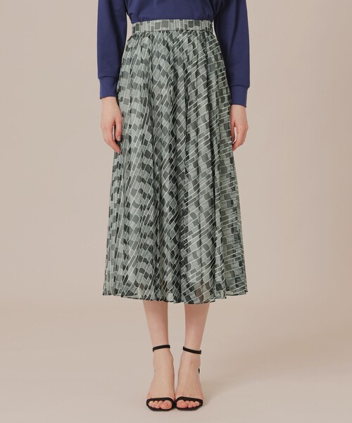 MACKINTOSH LONDON(マッキントッシュ ロンドン)の「グラフィカルメッシュプリントスカート(スカート・レディース・ブラック・36/38)」の4枚目の写真