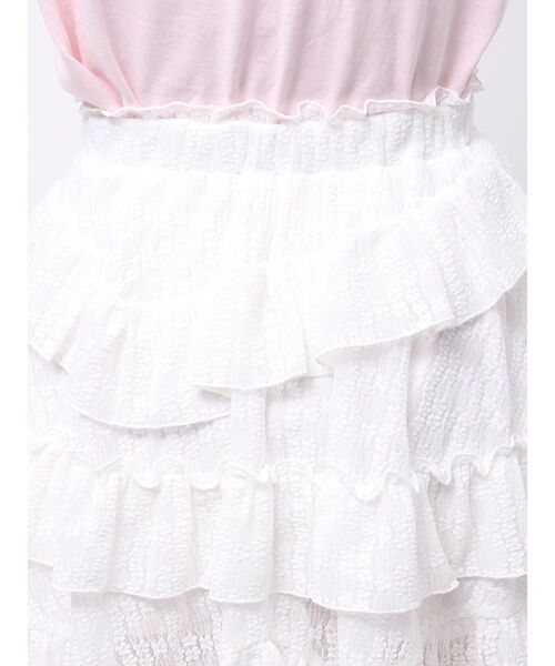 merry jenny（メリージェニー）の「イレギュラーヘムレースミニスカート（スカート・レディース・ブラック/オフホワイト/ピンク・FREE）」の7枚目の写真