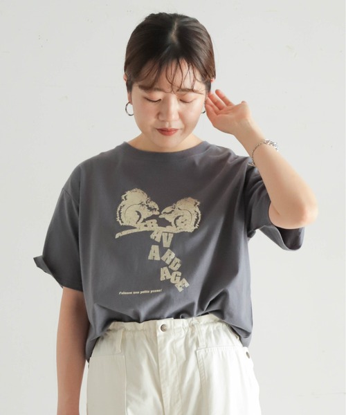 tシャツ リス箔PT　半袖TEE レディース リス箔PT 半袖TEE（Tシャツ/カットソー）｜NOMBRE IMPAIR