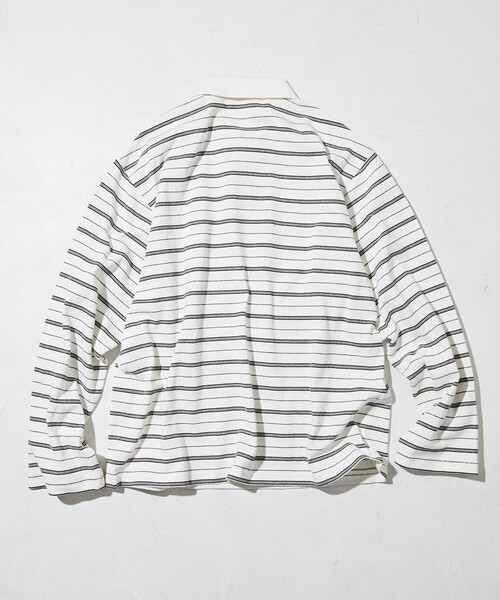 Firsthand(ファーストハンド)の「MA Firsthand/マ ファーストハンド POLO BORDER PO / ポロボーダープルオーバーシャツ(ポロシャツ・レディース・ホワイト/サックスブルー/ネイビー・FREE)」の15枚目の写真