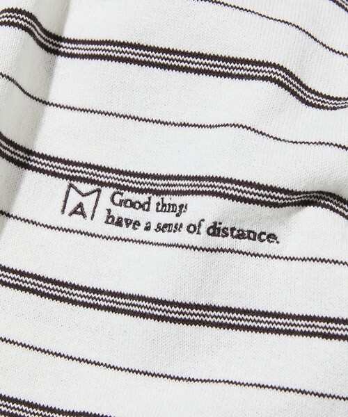 Firsthand(ファーストハンド)の「MA Firsthand/マ ファーストハンド POLO BORDER PO / ポロボーダープルオーバーシャツ(ポロシャツ・レディース・ホワイト/サックスブルー/ネイビー・FREE)」の5枚目の写真
