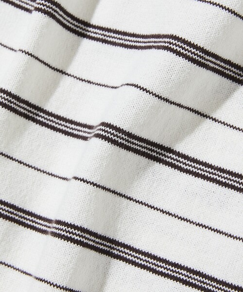 Firsthand(ファーストハンド)の「MA Firsthand/マ ファーストハンド POLO BORDER PO / ポロボーダープルオーバーシャツ(ポロシャツ・レディース・ホワイト/サックスブルー/ネイビー・FREE)」の6枚目の写真