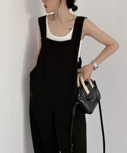 SallyLunn(サリーラン)の「サロペットオールインワン(サロペット/オーバーオール・レディース・ブラック・MEDIUM/LARGE)」の1枚目の写真