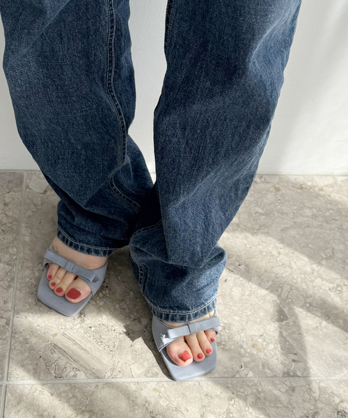 LE TALON（ルタロン）の「《WEB限定》Le decore / ル デコレ lady ribbon サンダル（サンダル・レディース・アイボリー/サックスブルー/ブラック×ブラック・SMALL/MEDIUM/LARGE）」の16枚目の写真