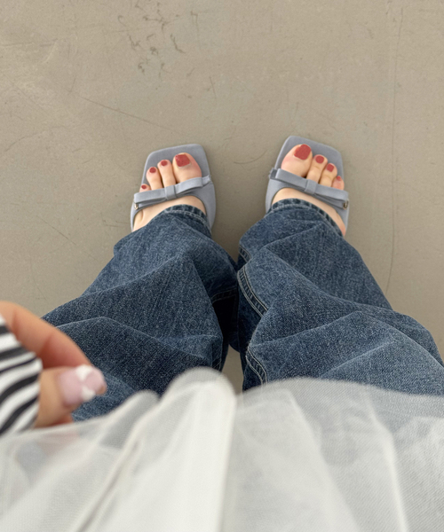 LE TALON（ルタロン）の「《WEB限定》Le decore / ル デコレ lady ribbon サンダル（サンダル・レディース・アイボリー/サックスブルー/ブラック×ブラック・SMALL/MEDIUM/LARGE）」の18枚目の写真