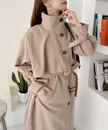 Ada. | ウエストベルト付き スタンドカラー トレンチコート(トレンチコート)
