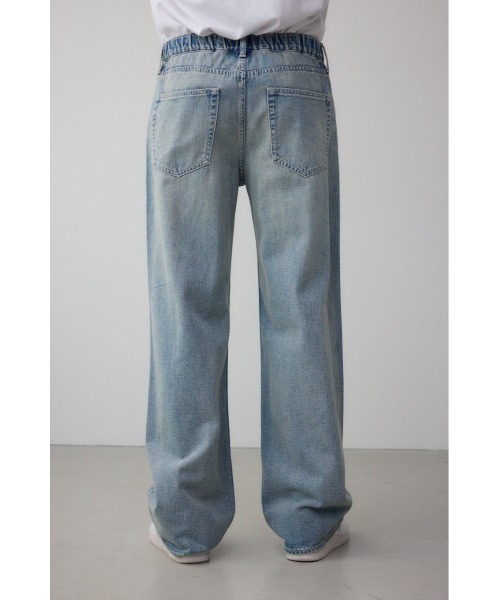 AZUL by moussy（アズールバイマウジー）の「AZUL DENIM クラッシュヴィンテージワイド（デニムパンツ・メンズ・ライトブルー/ブルー・MEDIUM/LARGE）」の6枚目の写真