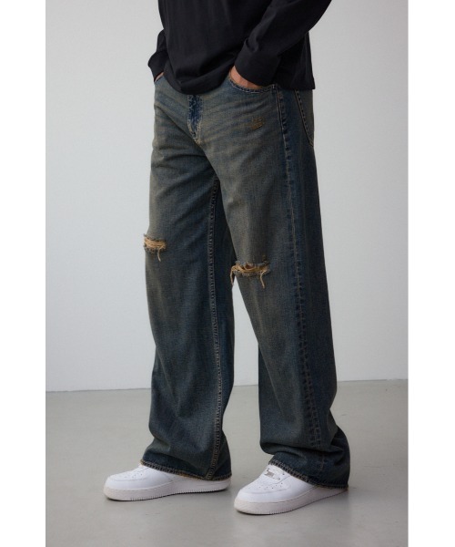 AZUL DENIM クラッシュヴィンテージワイド（デニムパンツ）｜AZUL BY