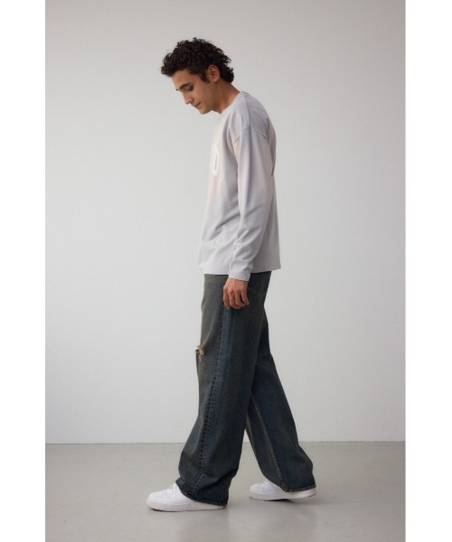 AZUL by moussy（アズールバイマウジー）の「AZUL DENIM クラッシュヴィンテージワイド（デニムパンツ・メンズ・ライトブルー/ブルー・MEDIUM/LARGE）」の21枚目の写真