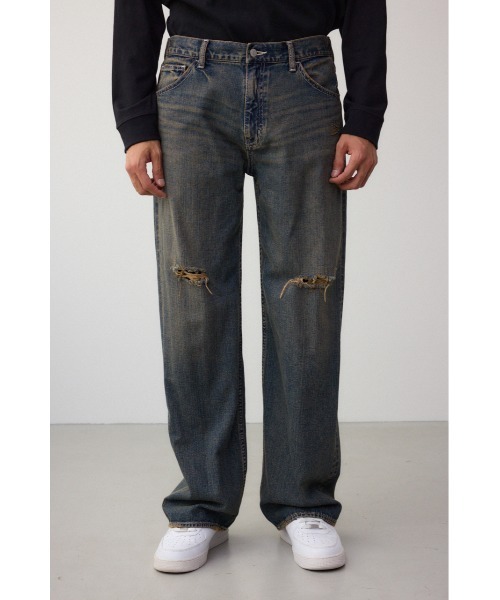 AZUL DENIM クラッシュヴィンテージワイド（デニムパンツ）｜AZUL BY