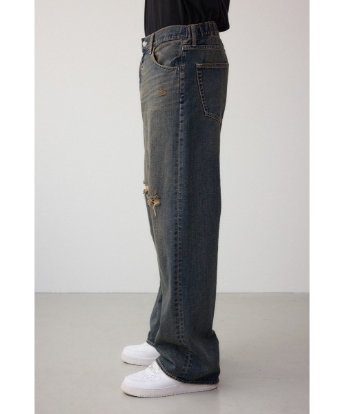 AZUL by moussy（アズールバイマウジー）の「AZUL DENIM クラッシュヴィンテージワイド（デニムパンツ・メンズ・ライトブルー/ブルー・MEDIUM/LARGE）」の18枚目の写真