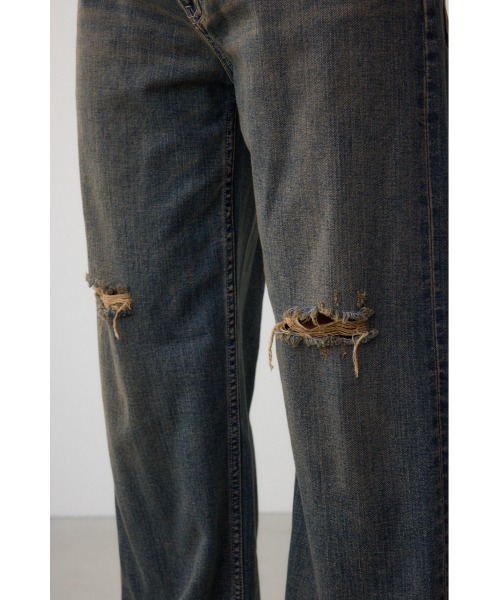 AZUL by moussy（アズールバイマウジー）の「AZUL DENIM クラッシュヴィンテージワイド（デニムパンツ・メンズ・ライトブルー/ブルー・MEDIUM/LARGE）」の14枚目の写真