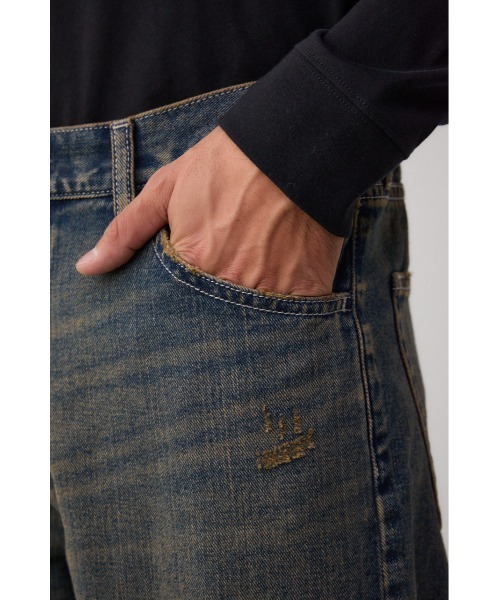 AZUL by moussy（アズールバイマウジー）の「AZUL DENIM クラッシュヴィンテージワイド（デニムパンツ・メンズ・ライトブルー/ブルー・MEDIUM/LARGE）」の13枚目の写真