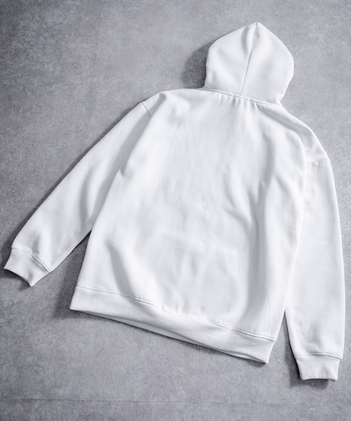 オーバーサイズ ラインストーンロゴプリント 裏起毛スウェットプル