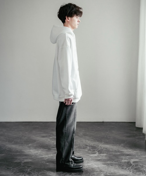 セール】オーバーサイズ ラインストーンロゴプリント 裏起毛スウェット