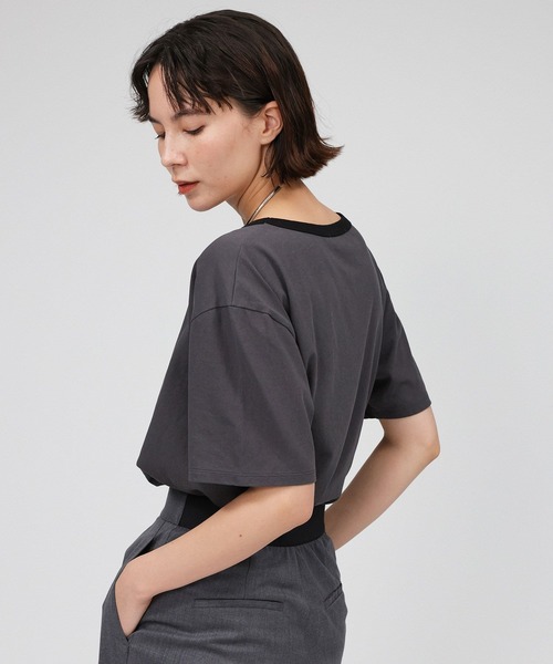 BABYLONE（バビロン）の「ロゴプリントTシャツ（Tシャツ/カットソー・レディース・チャコール/オフホワイト/ホワイト・フリー）」の9枚目の写真