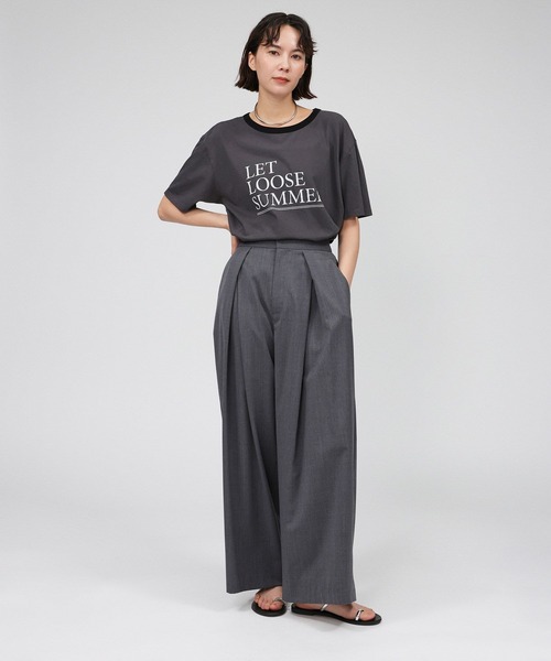 BABYLONE（バビロン）の「ロゴプリントTシャツ（Tシャツ/カットソー・レディース・チャコール/オフホワイト/ホワイト・フリー）」の11枚目の写真