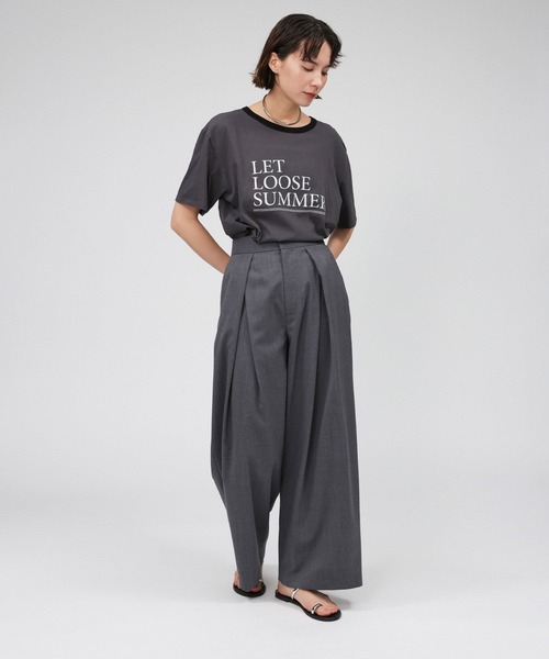 BABYLONE（バビロン）の「ロゴプリントTシャツ（Tシャツ/カットソー・レディース・チャコール/オフホワイト/ホワイト・フリー）」の13枚目の写真