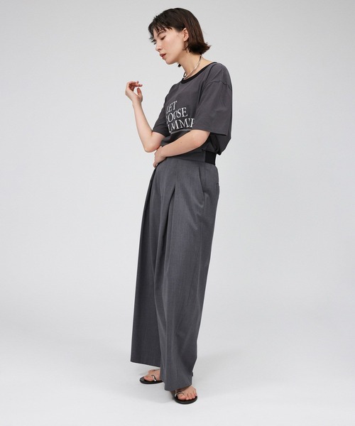 BABYLONE（バビロン）の「ロゴプリントTシャツ（Tシャツ/カットソー・レディース・チャコール/オフホワイト/ホワイト・フリー）」の16枚目の写真