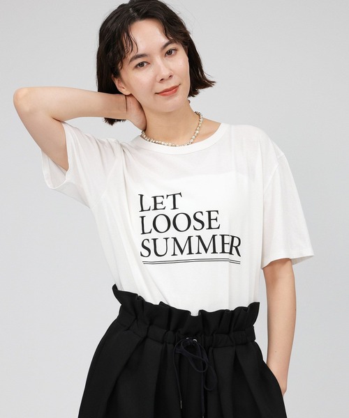 BABYLONE（バビロン）の「ロゴプリントTシャツ（Tシャツ/カットソー・レディース・チャコール/オフホワイト/ホワイト・フリー）」の19枚目の写真