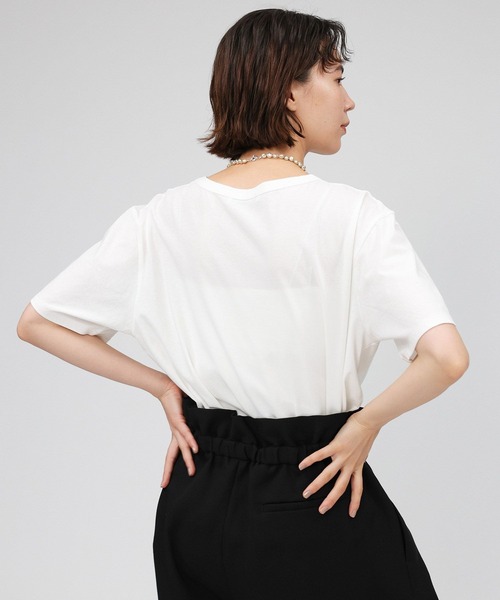 BABYLONE（バビロン）の「ロゴプリントTシャツ（Tシャツ/カットソー・レディース・チャコール/オフホワイト/ホワイト・フリー）」の22枚目の写真