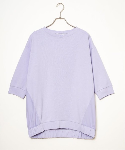 LBC（エルビーシー）の「異素材切り替えタックプルオーバー（Tシャツ/カットソー・レディース・オフホワイト/ブラック/ライトパープル・M/L）」の13枚目の写真