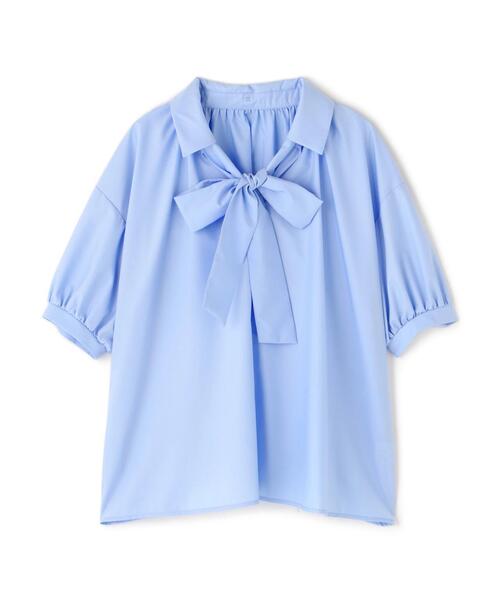 N.(N. Natural Beauty Basic)(エヌエヌナチュラルビューティーベーシック)の「スキッパーリボンタイ半袖ブラウス(シャツ/ブラウス・レディース・ネイビー/イエロー/ブルー・MEDIUM)」の10枚目の写真