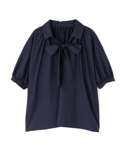 N.(N. Natural Beauty Basic)(エヌエヌナチュラルビューティーベーシック)の「スキッパーリボンタイ半袖ブラウス(シャツ/ブラウス・レディース・ネイビー/イエロー/ブルー・MEDIUM)」の15枚目の写真