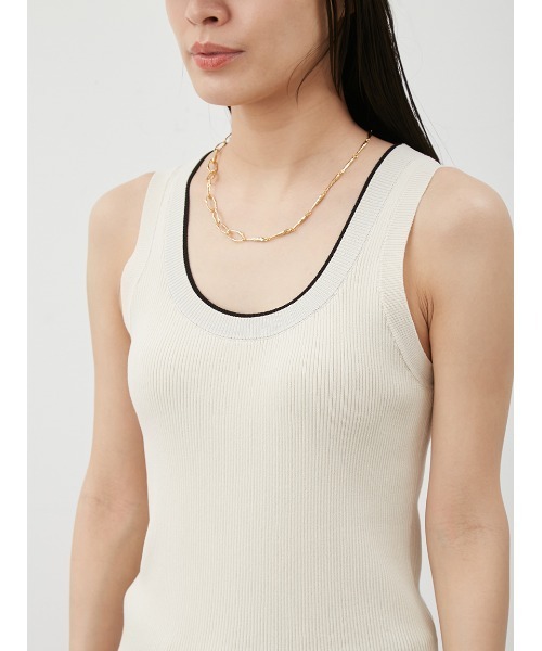 Mila Owen(ミラオーウェン)の「2WAYレイヤードドッキングニットタンク(タンクトップ・レディース・グレー/アイボリー/ブラック/レッド・0/1)」の9枚目の写真