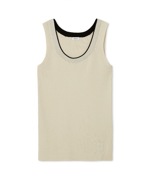 Mila Owen(ミラオーウェン)の「2WAYレイヤードドッキングニットタンク(タンクトップ・レディース・グレー/アイボリー/ブラック/レッド・0/1)」の15枚目の写真