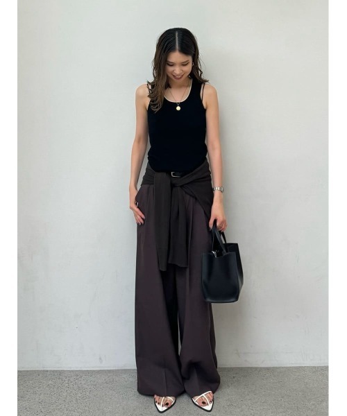 Mila Owen(ミラオーウェン)の「2WAYレイヤードドッキングニットタンク(タンクトップ・レディース・グレー/アイボリー/ブラック/レッド・0/1)」の20枚目の写真