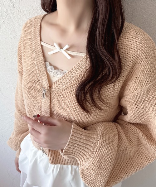 apres jour（アプレジュール）の「変形リボンキャミインナー（キャミソール・レディース・ブラック/アイボリー/ホワイト・フリー/X-LARGE）」の4枚目の写真