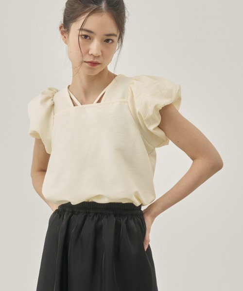 moi tytto(モイテュット)の「リバーシブルパフデザインブラウス(シャツ/ブラウス・レディース・ベージュ/オレンジ/ナチュラル・FREE)」の11枚目の写真