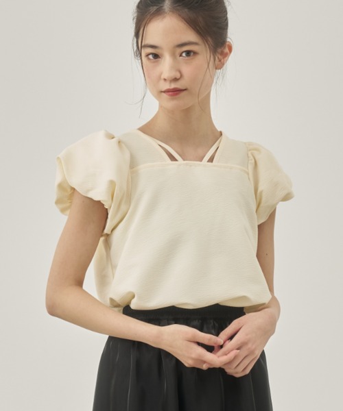 moi tytto(モイテュット)の「リバーシブルパフデザインブラウス(シャツ/ブラウス・レディース・ベージュ/オレンジ/ナチュラル・FREE)」の12枚目の写真