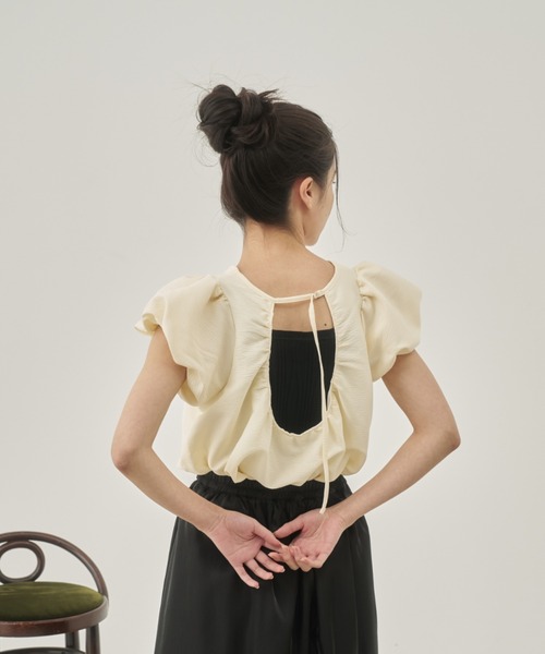 moi tytto(モイテュット)の「リバーシブルパフデザインブラウス(シャツ/ブラウス・レディース・ベージュ/オレンジ/ナチュラル・FREE)」の15枚目の写真