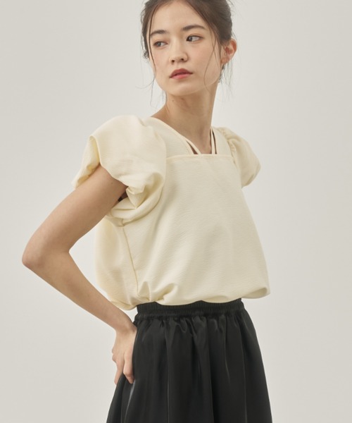 moi tytto(モイテュット)の「リバーシブルパフデザインブラウス(シャツ/ブラウス・レディース・ベージュ/オレンジ/ナチュラル・FREE)」の17枚目の写真