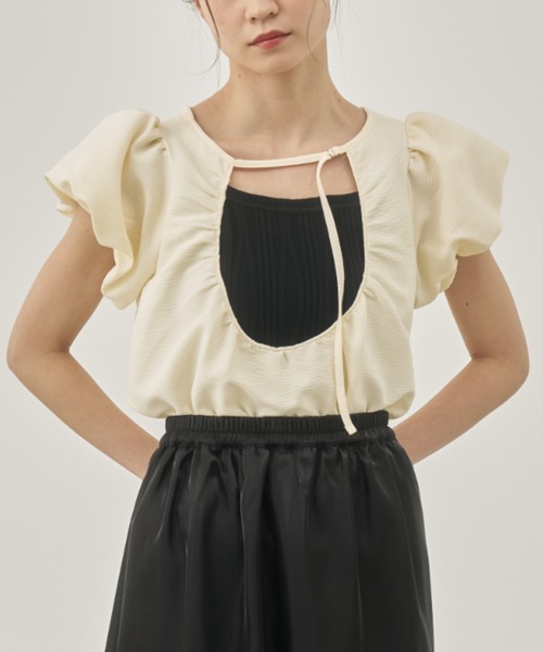 moi tytto(モイテュット)の「リバーシブルパフデザインブラウス(シャツ/ブラウス・レディース・ベージュ/オレンジ/ナチュラル・FREE)」の14枚目の写真