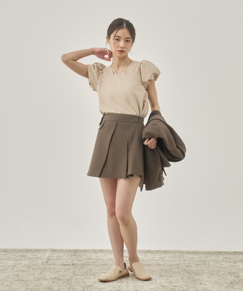 moi tytto(モイテュット)の「リバーシブルパフデザインブラウス(シャツ/ブラウス・レディース・ベージュ/オレンジ/ナチュラル・FREE)」の5枚目の写真