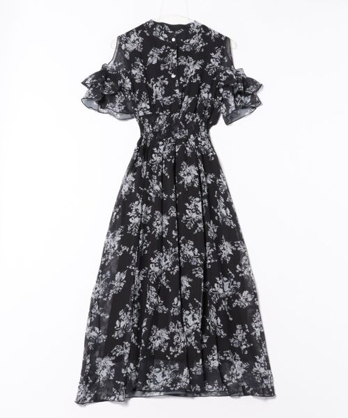 Lace Ladies(レースレディース)の「花柄 袖コンシャス フリル スタンドカラー ワンピース(ワンピース・レディース・グレー/ピンク/ブラック・FREE/S)」の20枚目の写真