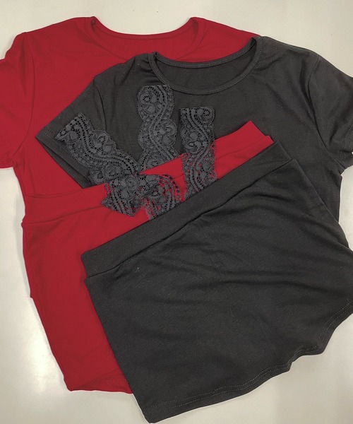 人気商品ランキング セール】2点セットアップショート丈半袖Tシャツ＆タイトミニ スーツ・フォーマル・ドレス
