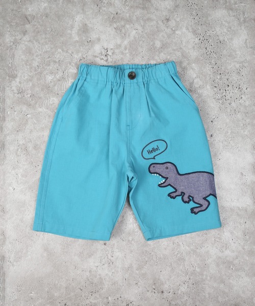 DILASH（ディラッシュ）の「恐竜アップリケ5分丈パンツ（その他パンツ・キッズ・ターコイズブルー/カーキ・90/100/110/120/80/130）」の2枚目の写真