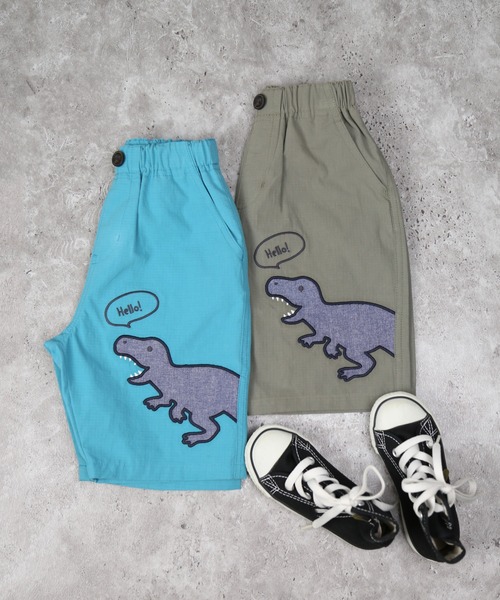 DILASH（ディラッシュ）の「恐竜アップリケ5分丈パンツ（その他パンツ・キッズ・ターコイズブルー/カーキ・90/100/110/120/80/130）」の5枚目の写真